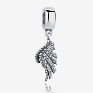 Elegant Silver Wing Charm Pendant